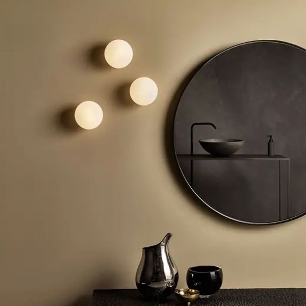 Valentina Modern Globe Shape Vanity Metal Glass LED Wall Lamp - Neutralighting