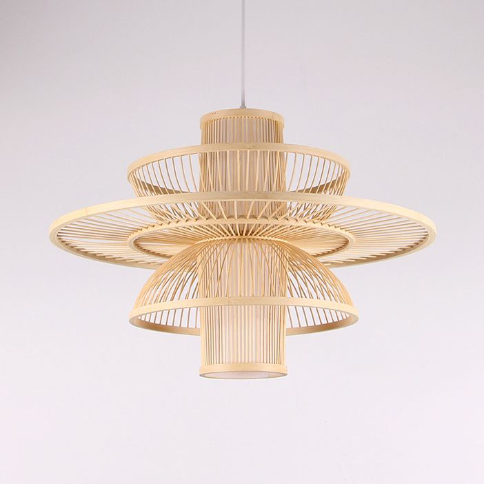 Muto Lotus-Shaped Rattan Pendant Light - Neutralighting