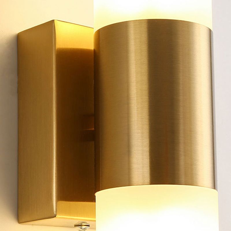 Arisha Modern Double Headed Metal Glass Vanity Wall Lamp, Black/Gold - Neutralighting