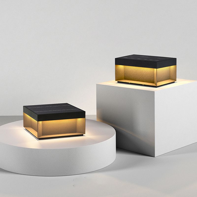 Elow Outdoor Post Lamps Modern Square Solar