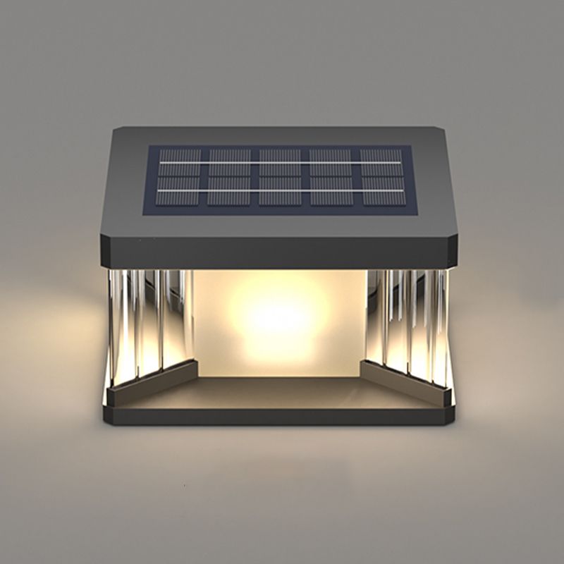 Ray Contemporary LED Rectangular Metal Wall Lamp Post, Black - Neutralighting