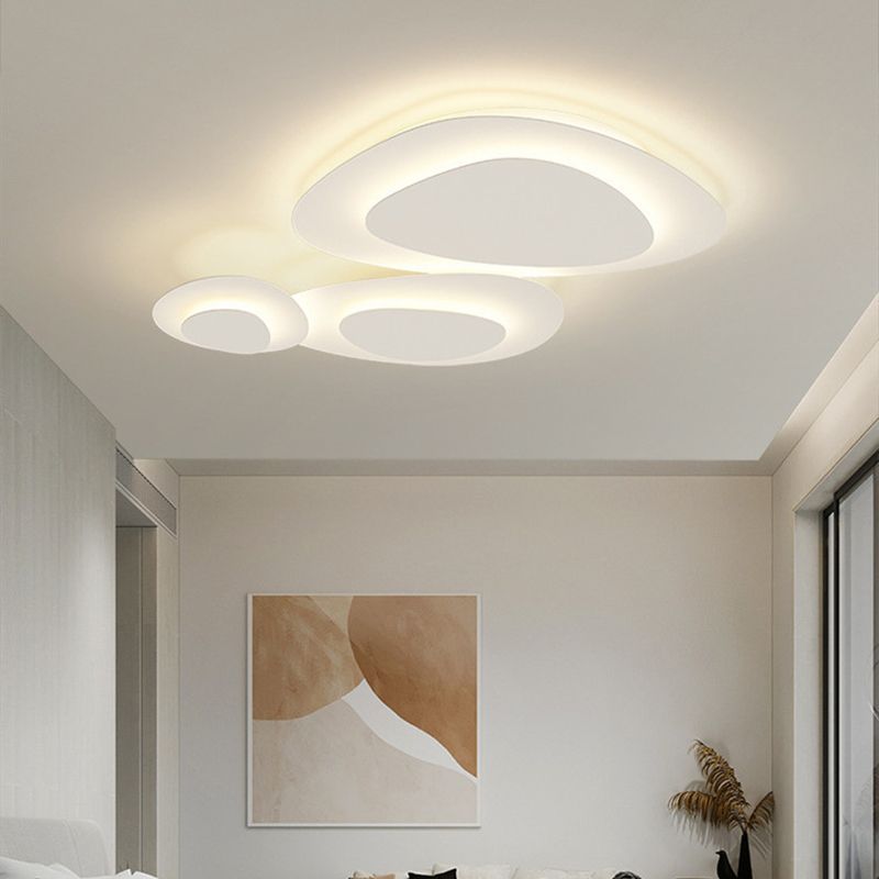 Arisha Modern Unique Shape LED White Flush Mount Ceiling Light Bedroom - Neutralighting