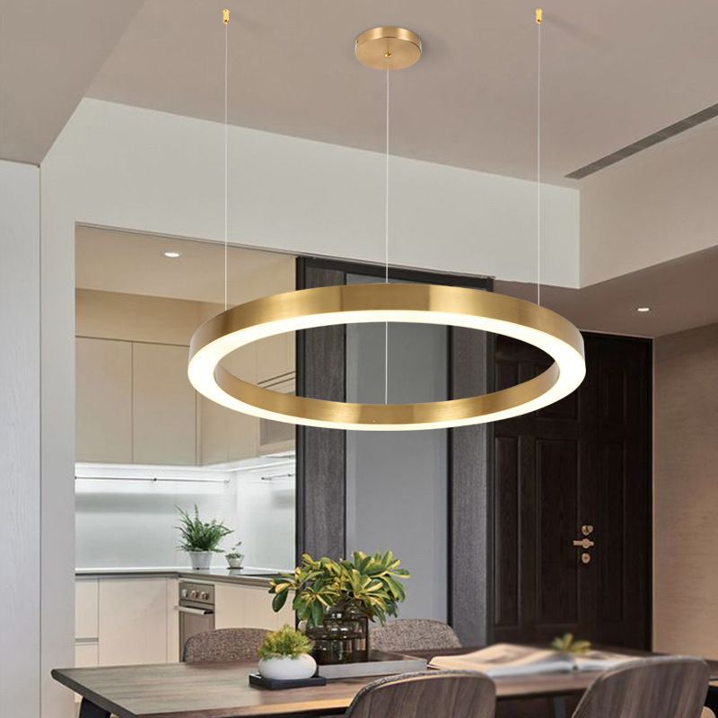 Arisha Modern Ring Metal Pendant Light, Gold - Neutralighting