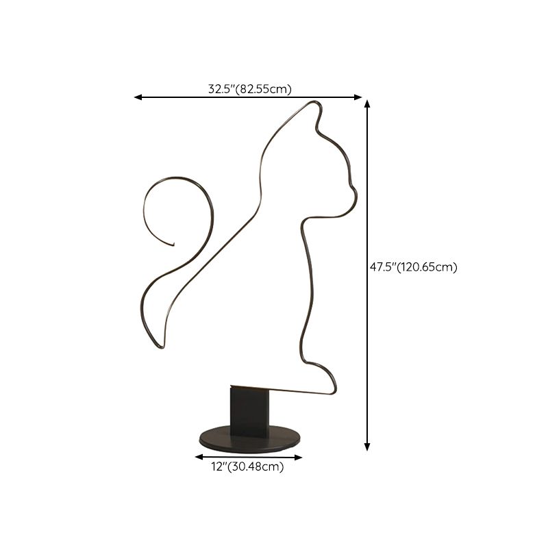 Edge Modern Cat/Dog Linear Metal Acrylic Floor Lamp - Neutralighting