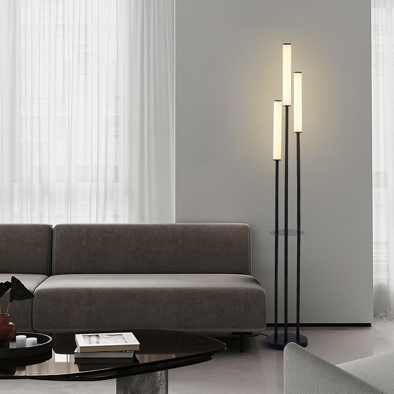 Eryn Modern 3 head Black Metal Arcylic Floor Lamp - Neutralighting
