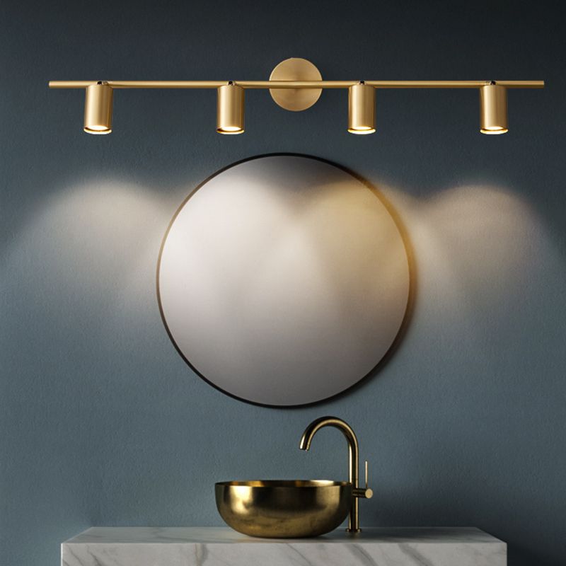 Griv Modern Cylinder Rotatable Spotlight Wall Lamp Brass - Neutralighting