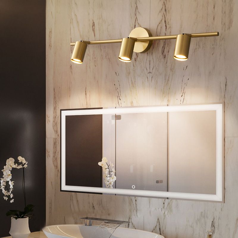 Griv Modern Cylinder Rotatable Spotlight Wall Lamp Brass - Neutralighting