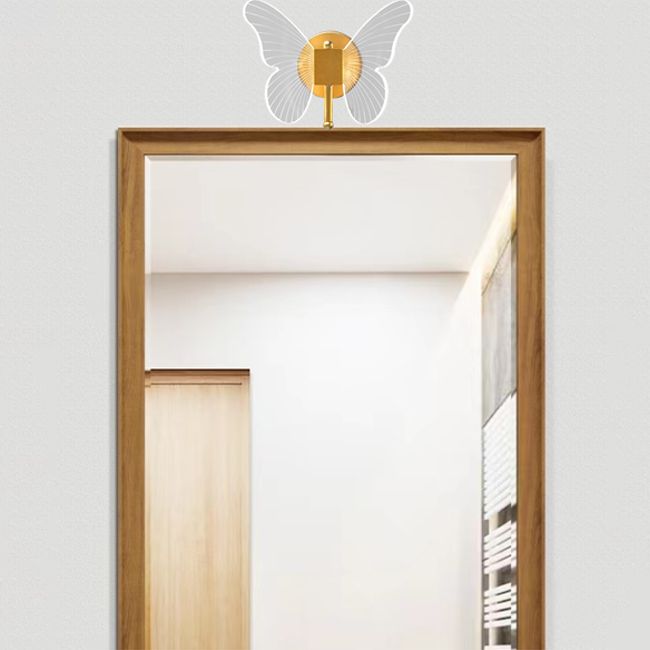 Arisha Cute Butterfly Metal Wall Lamp, Gold - Neutralighting
