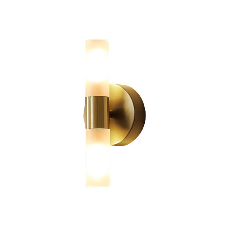 Arisha Modern Cylindrical Metal Led Wall Lamp, Gold