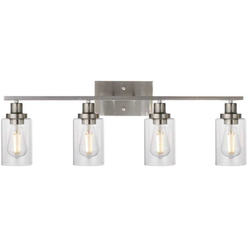 Silva Modern Mirror Front Black Vanity Wall Lamp, Metal/Glass - Neutralighting