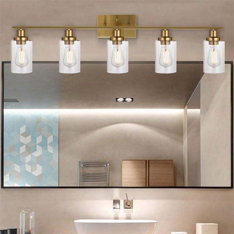 Silva Modern Mirror Front Black Vanity Wall Lamp, Metal/Glass - Neutralighting