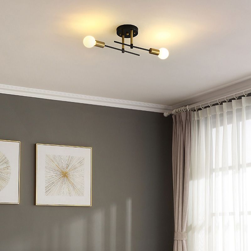 Valentina Flush Mount Ceiling Light Globe Modern, Metal/Glass - Neutralighting