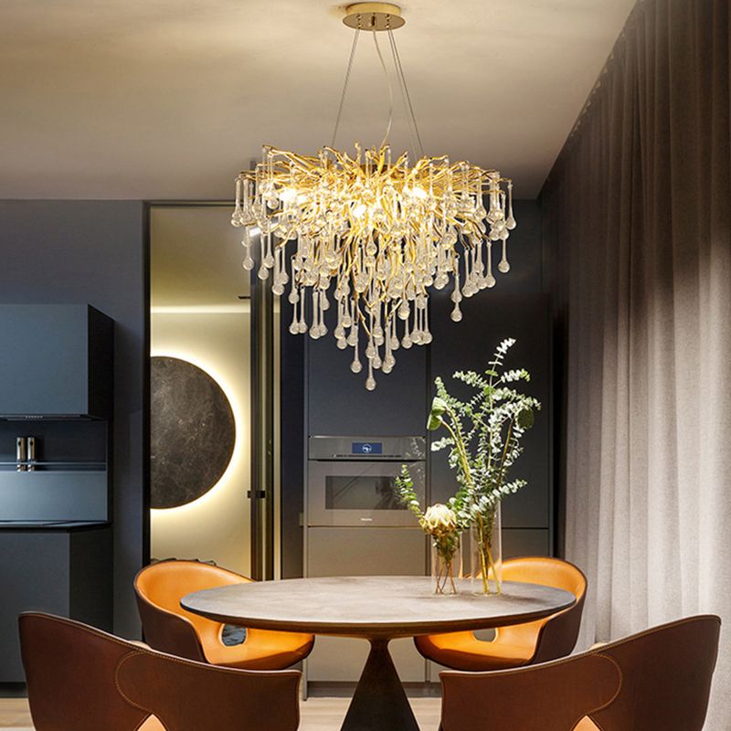Arisha Pendant Light Tassel Luxury, Metal/Crystal, Gold, Bedroom - Neutralighting