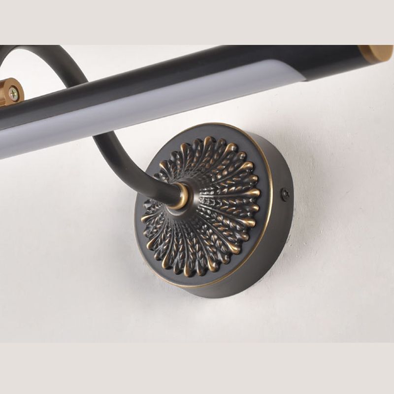Tiffany Black Adjustable Reading Spotlight Wall Lamp, Metal/Wood - Neutralighting