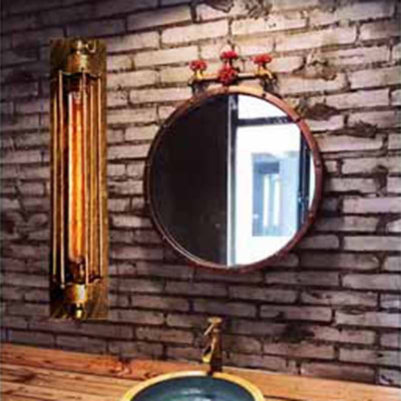 Tronel Vintage Cylinder Metal Wall Lamp, Black/Red/Silver/Gold