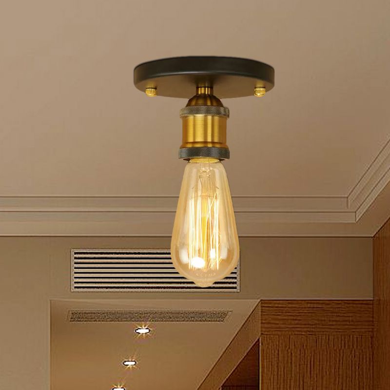 Silva Retro Vintage Bulb Semi-Flush Mount Ceiling Light - Neutralighting