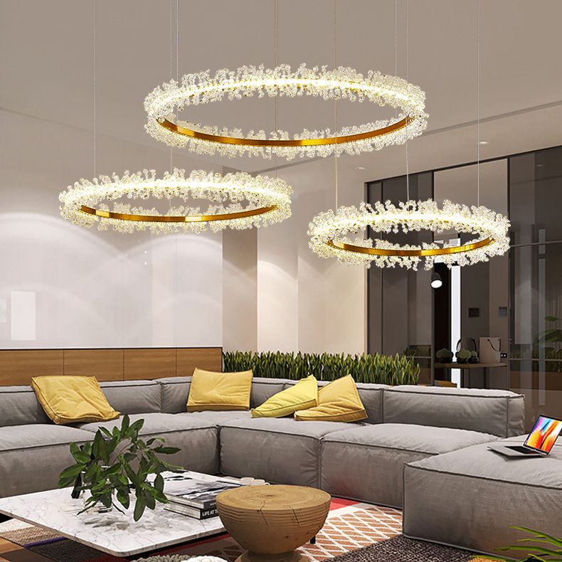 Kristy Luxury Circular Crystal Tassel Pendant Light - Neutralighting