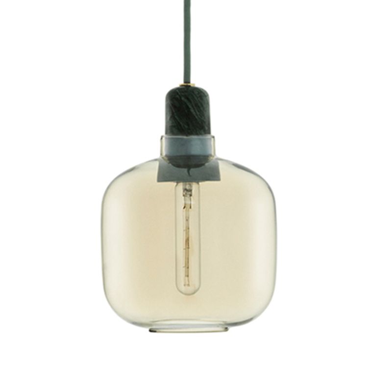 Valentina Designer Cylinder Pendant Light, Marble & Glass - Neutralighting