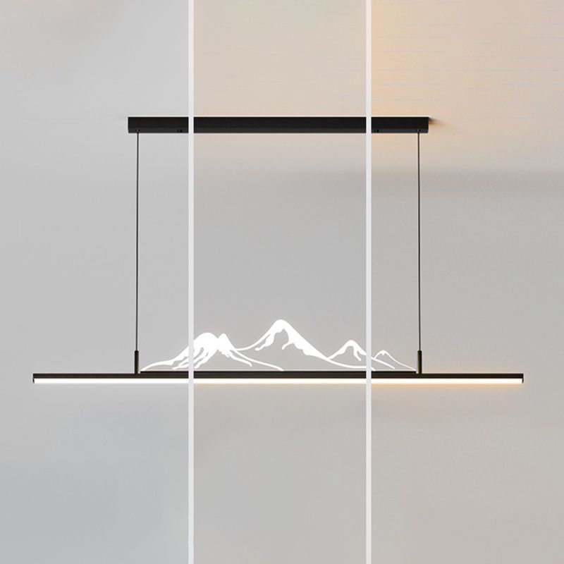 Arisha Designer Mountain Shape LED Pendant Light, Black/Gold - Neutralighting