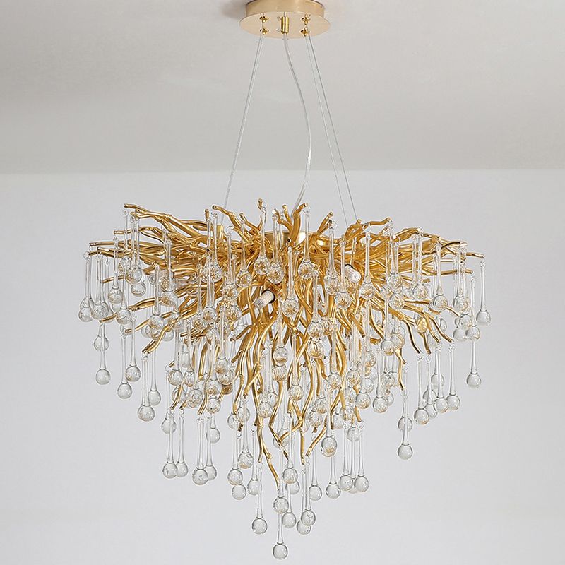 Arisha Pendant Light Tassel Luxury, Metal/Crystal, Gold, Bedroom - Neutralighting
