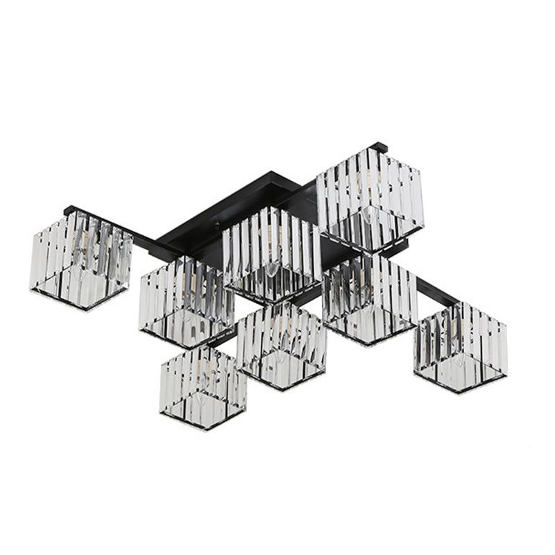 Kristy Modern Flush Mount Ceiling Light, Black/Gold - Neutralighting