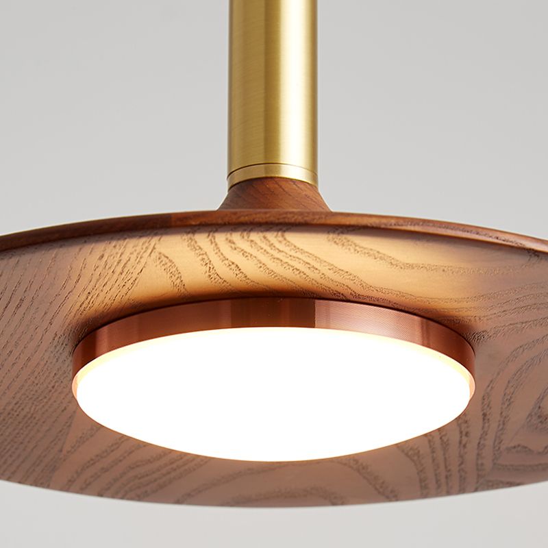 Arisha Rustic Cap-shaped Wooden Pendant Light, Natural Wood - Neutralighting