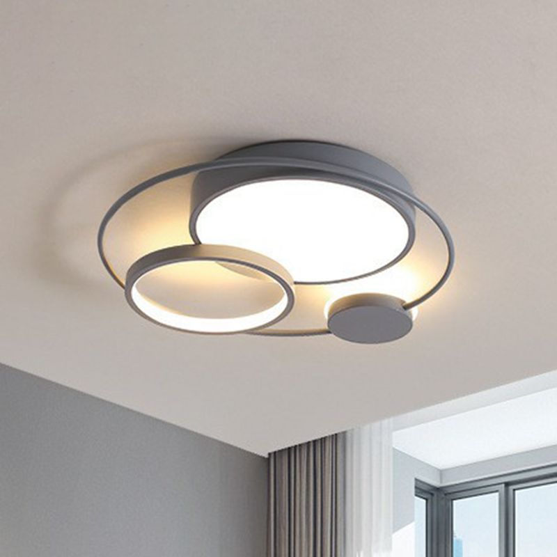 Arisha Modern Circular LED Flush Mount Ceiling Light, Black & White - Neutralighting