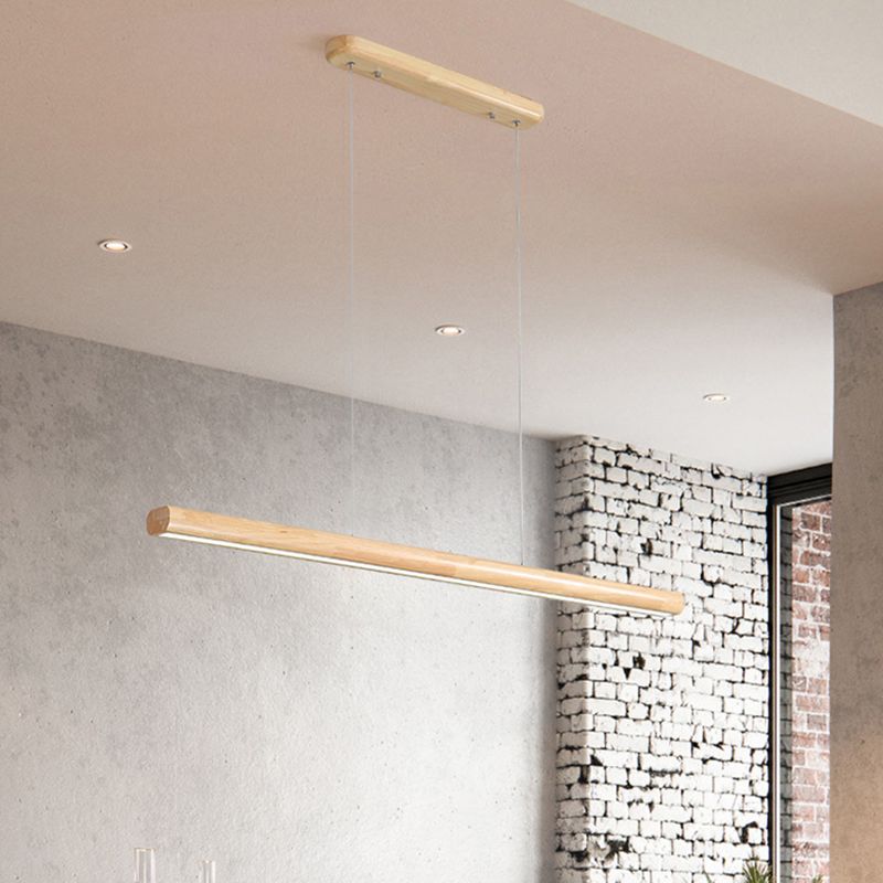 Xylo Designer Linear Rod Shaped Pendant Light Wood - Neutralighting