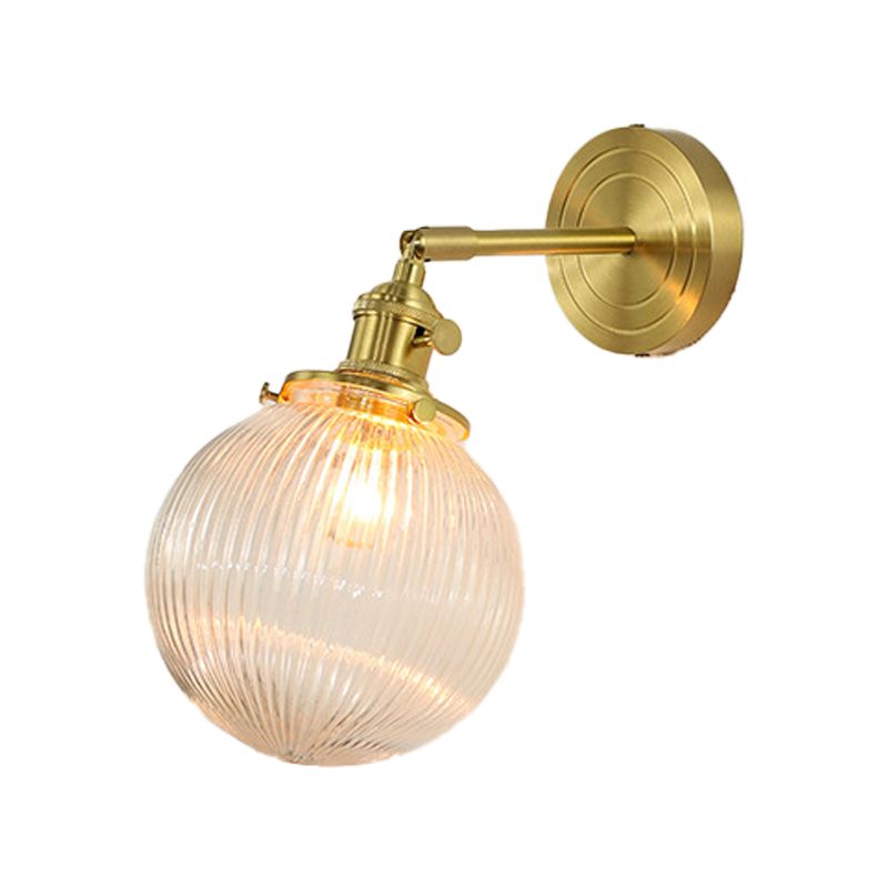Valentina Luxury Globe/Flower Glass Vanity Wall Lamp, Gold, Bedroom - Neutralighting