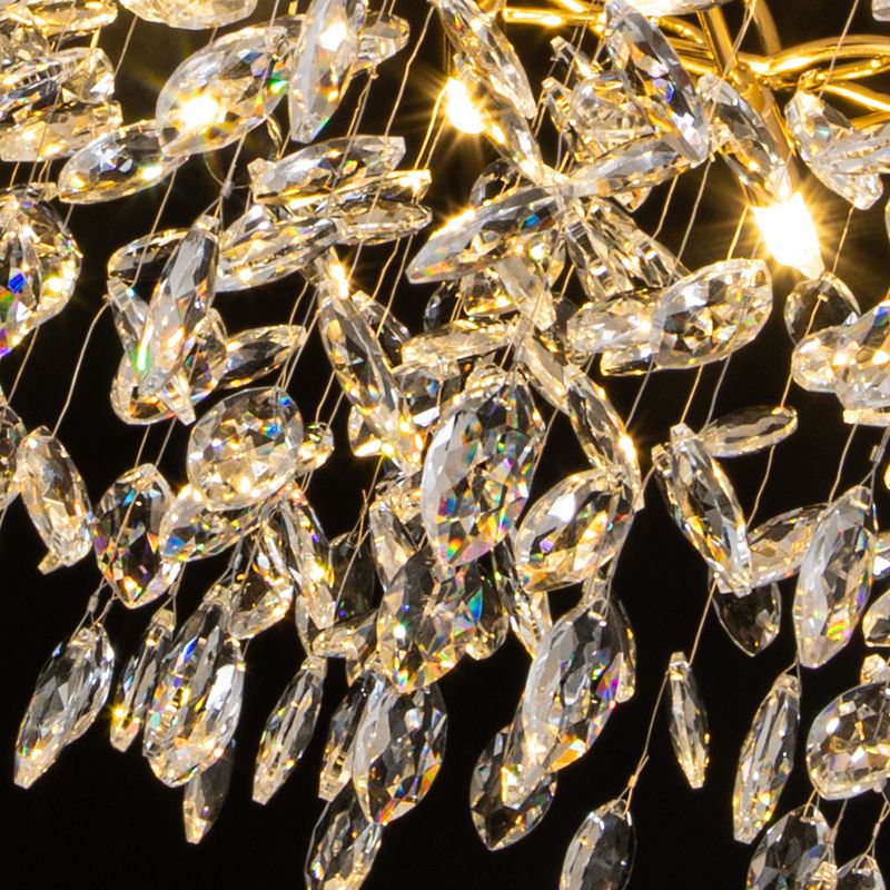 Kristy Contemporary Gold Glass Crystal Chandelier - Neutralighting