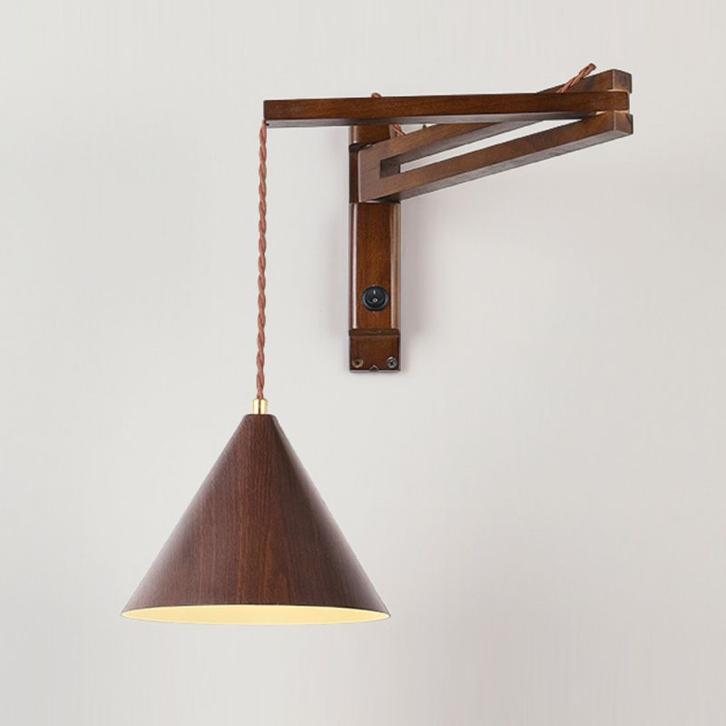 Muto Adjustable Wall Lamp, Wood/Metal, 2 Color, Living Room - Neutralighting