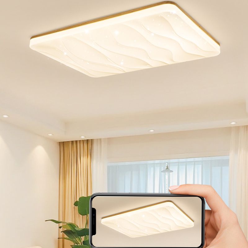 Muto LED Geometric Flush Mount Ceiling Light, White - Neutralighting