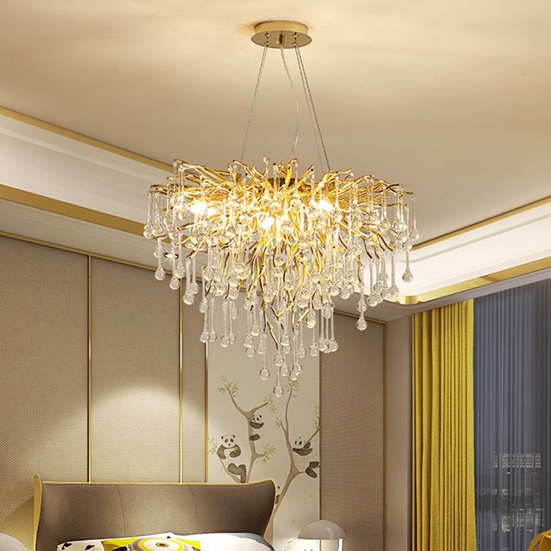 Arisha Pendant Light Tassel Luxury, Metal/Crystal, Gold, Bedroom - Neutralighting