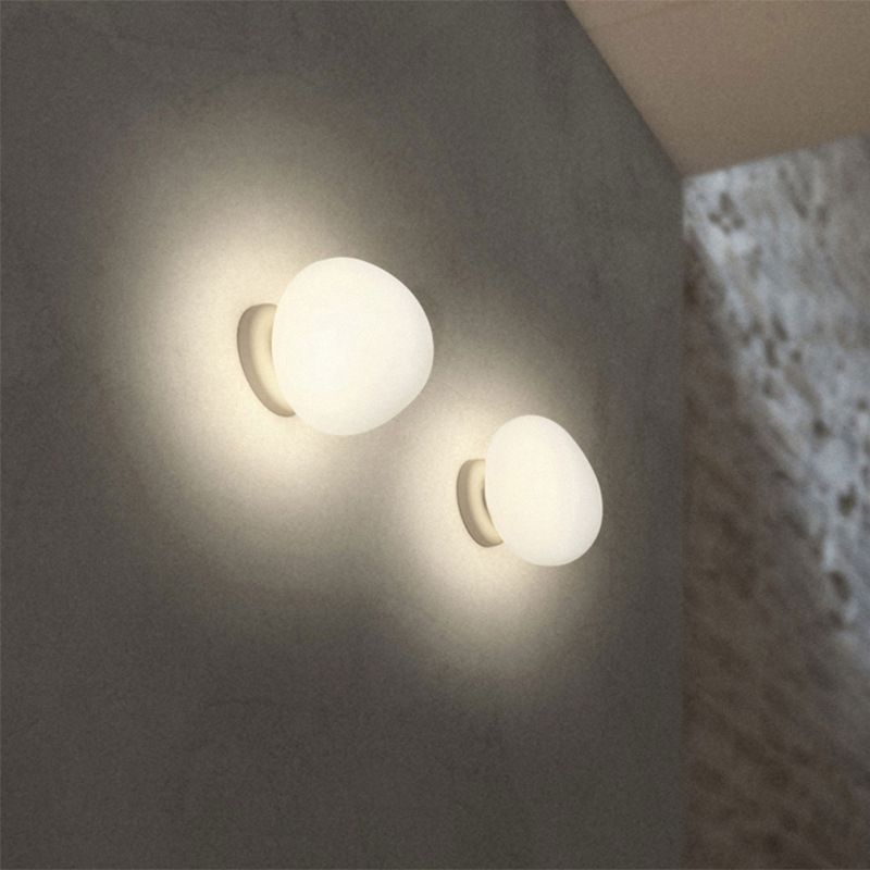 Valentina Design Geometric Glass Vanity Wall Light, White - Neutralighting