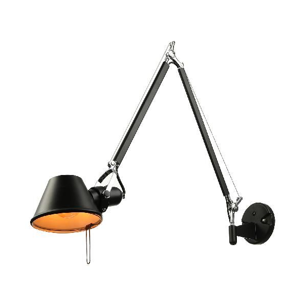 Epoch Modern Simple Adjustable Wall Lamp, Black/Chrome, Bedroom - Neutralighting