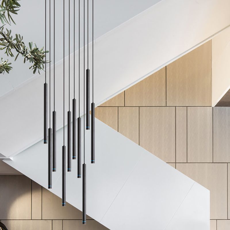 Arisha Linear Minimalist Cylinder Pendant Light - Neutralighting