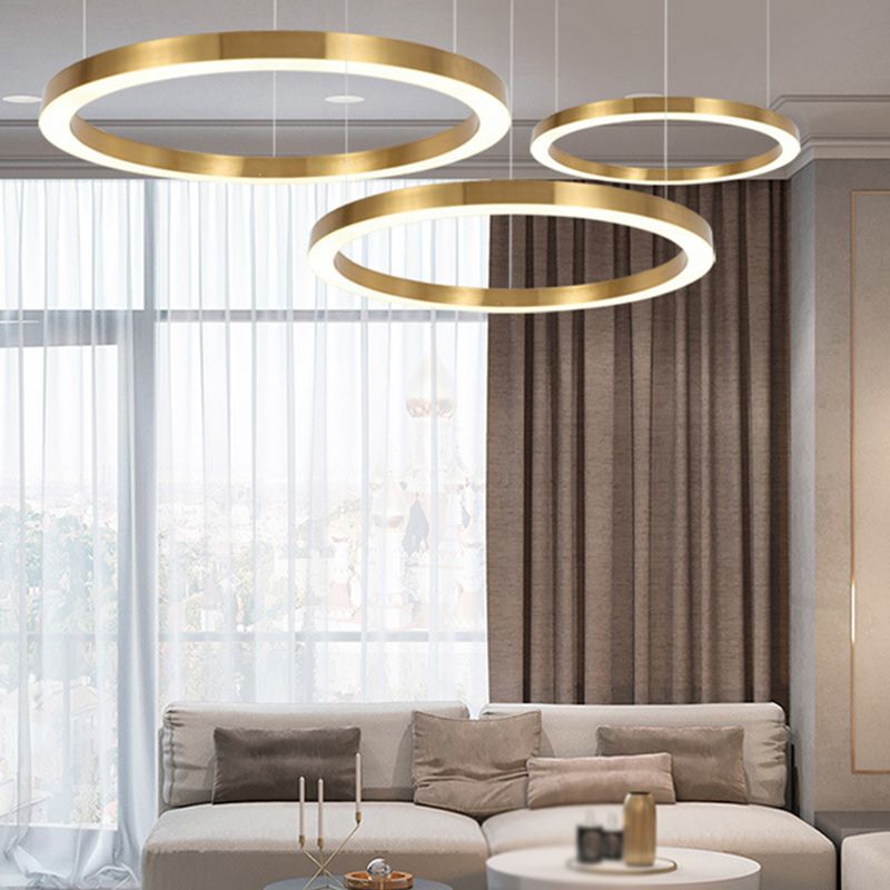Arisha Modern Ring Metal Pendant Light, Gold - Neutralighting