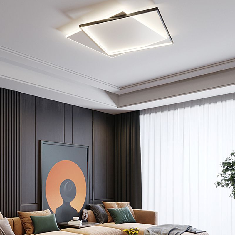 Arisha Modern Duo-Square Flush Mount Ceiling Light - Neutralighting