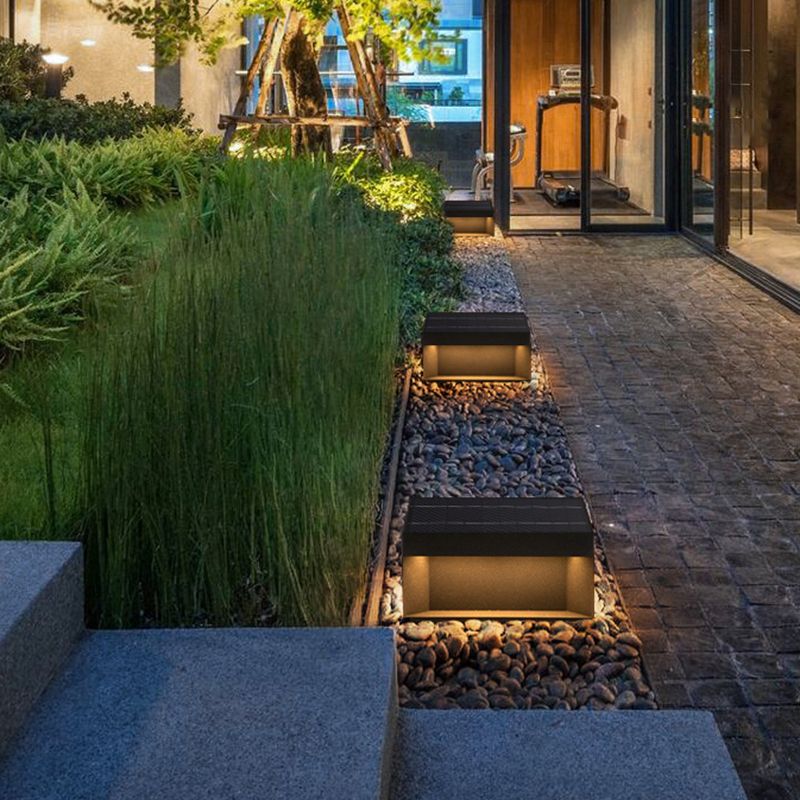 Elow Outdoor Post Lamps Modern Square Solar - Neutralighting