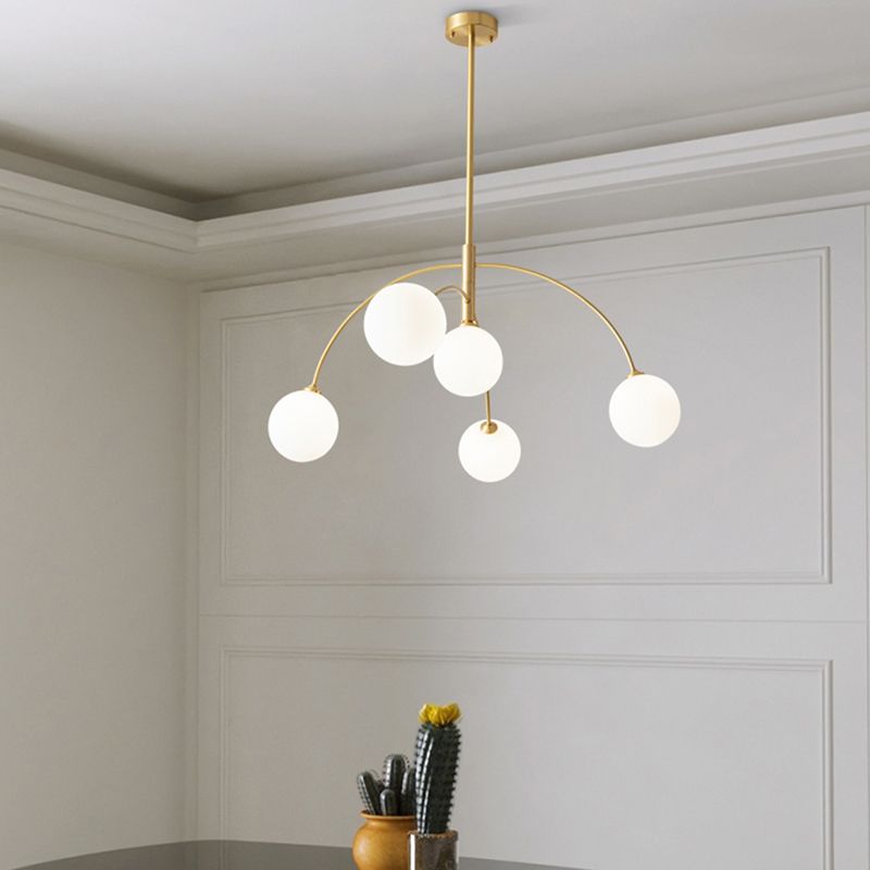 Valentina Pendant Light Globe Modern, Metal/Glass, Black/Gold, Bedroom - Neutralighting
