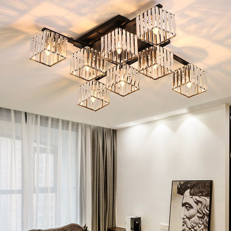 Kristy Modern Flush Mount Ceiling Light, Black/Gold - Neutralighting