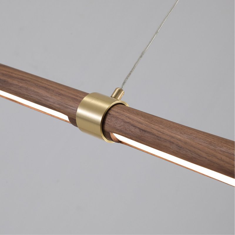 Muto Modern Minimalist Pendant Light, Metal Water Transfer Wood - Neutralighting