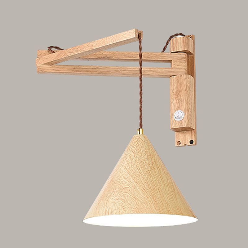 Muto Adjustable Wall Lamp, Wood/Metal, 2 Color, Living Room - Neutralighting