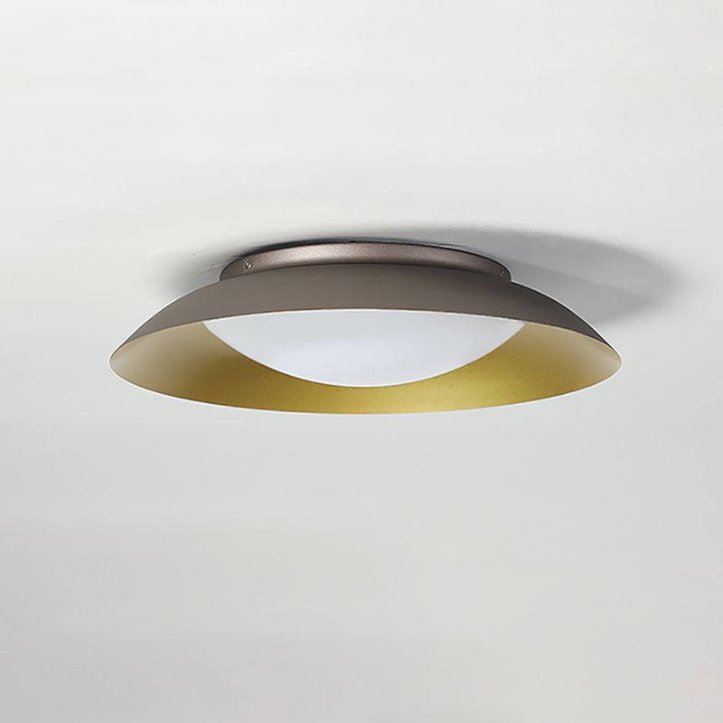 Arisha Round Metal Flush Mount Ceiling Light, Brass - Neutralighting