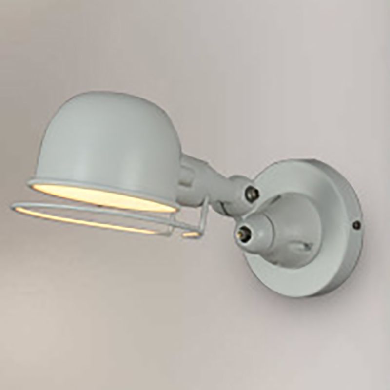 Epoch Wall Lamp Dome Modern, Metal Arm Adjustable, Black/White, Bedroom - Neutralighting