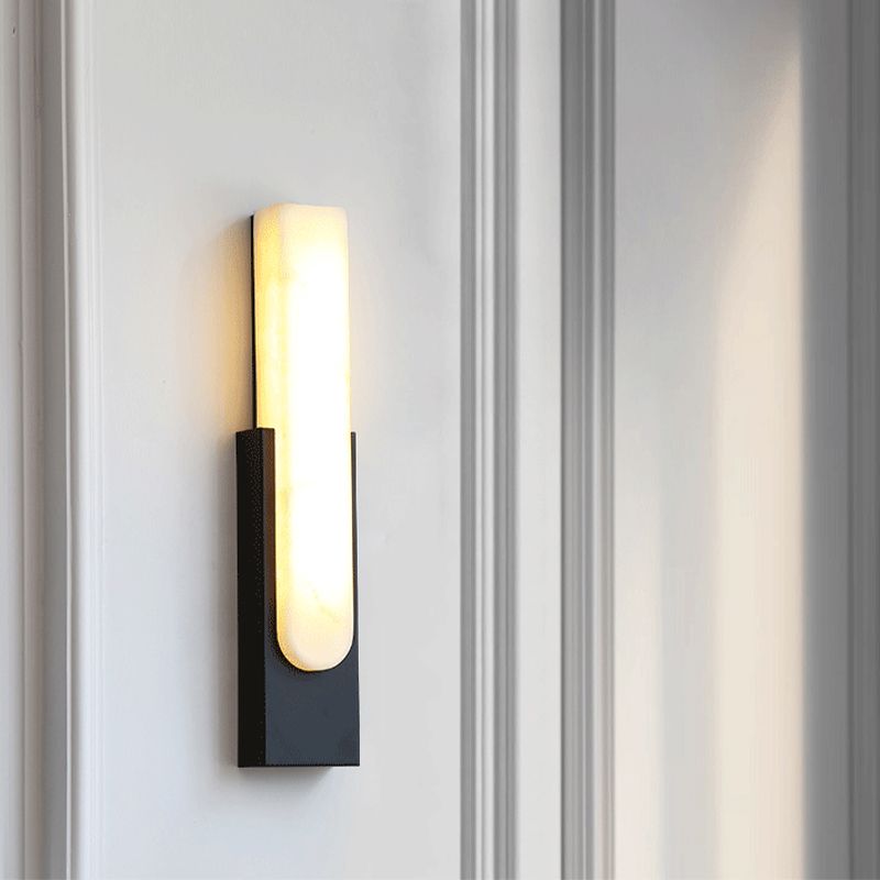 Arisha Modern Rectangular Stone Metal Wall Lamp - Neutralighting
