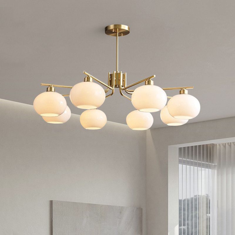 Valentina Pendant Light Semi-Circular Modern, Metal/Glass, Gold/Nickel, Dining Room - Neutralighting