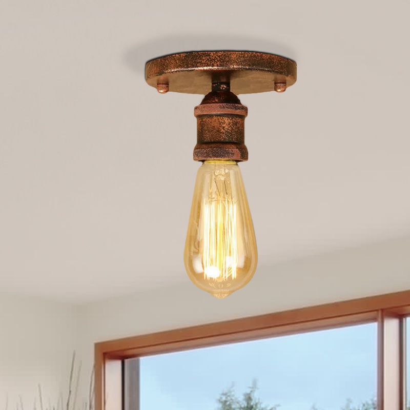 Silva Retro Vintage Bulb Semi-Flush Mount Ceiling Light - Neutralighting