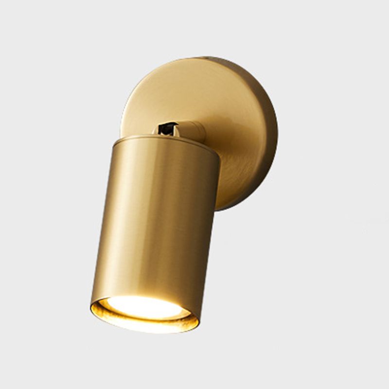 Griv Modern Cylinder Rotatable Spotlight Wall Lamp Brass - Neutralighting