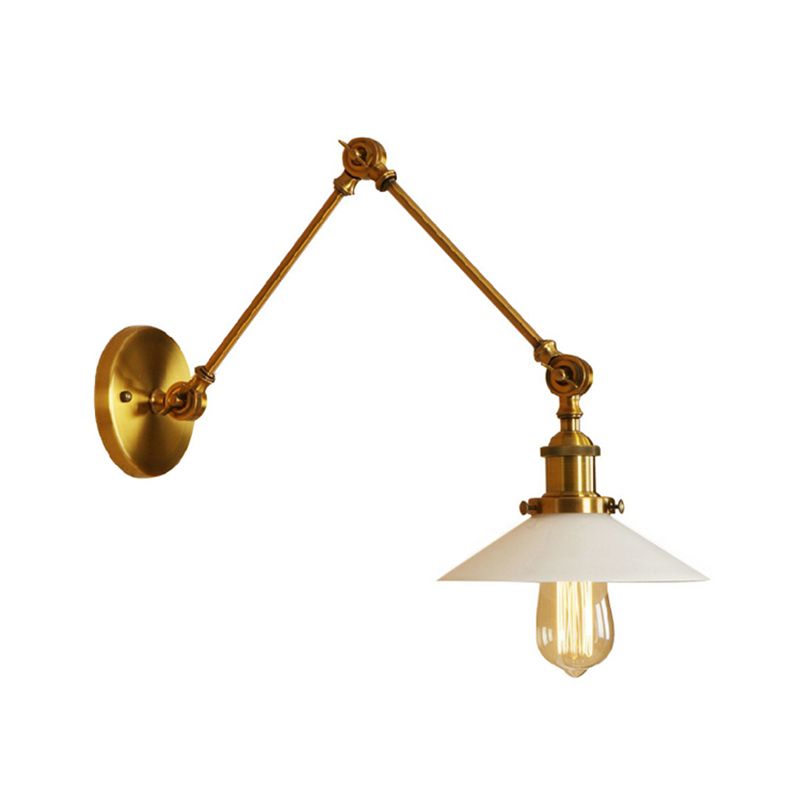 Silva Wall Lamp Retro Saucer Lampshade Metal Adjustable 2 Color, Bedroom - Neutralighting
